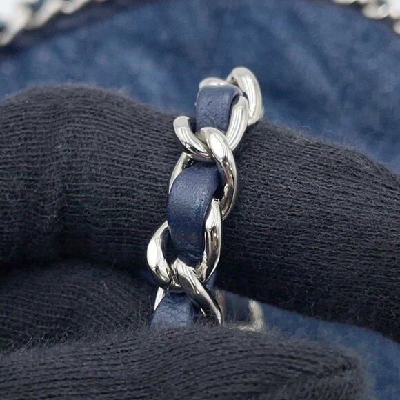 CHANEL Matelasse ChainShoulder Bag Denim Navy - Picture 9 of 11